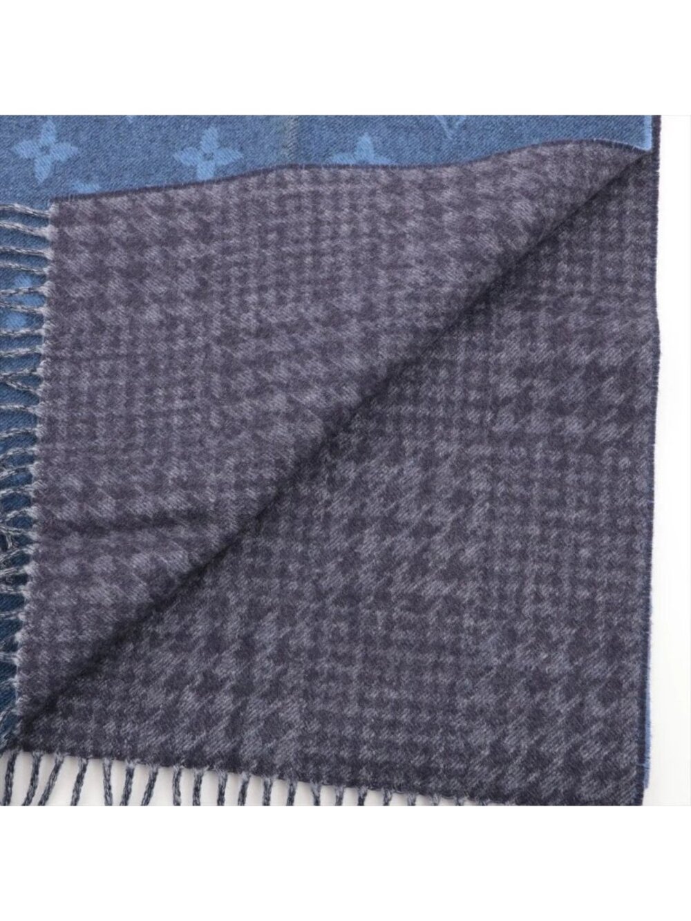 Louis Vuitton Echarpe Pied de Poule Silk Cashmere Blend Scarf - Picture 2 of 3